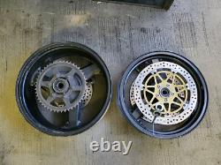02-05 KAWASAKI NINJA ZX12 ZX12R FRONT REAR Wheels Rims Hub Rotors Sprocket