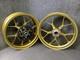 03 Kawasaki ZX9R PVM Forged Front Rear Wheel Rim Set Gold ZX-9R (R42)