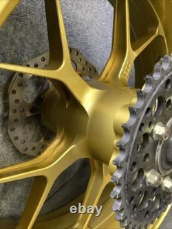 03 Kawasaki ZX9R PVM Forged Front Rear Wheel Rim Set Gold ZX-9R (R42)