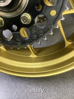 03 Kawasaki ZX9R PVM Forged Front Rear Wheel Rim Set Gold ZX-9R (R42)