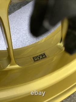 03 Kawasaki ZX9R PVM Forged Front Rear Wheel Rim Set Gold ZX-9R (R42)
