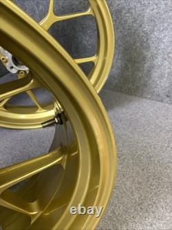 03 Kawasaki ZX9R PVM Forged Front Rear Wheel Rim Set Gold ZX-9R (R42)