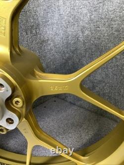 03 Kawasaki ZX9R PVM Forged Front Rear Wheel Rim Set Gold ZX-9R (R42)