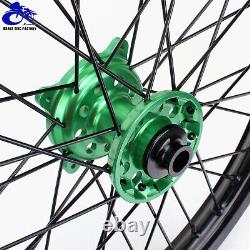 06-18 KX250F KX450F For Kawasaki 21+19 MX Wheel Rims Hubs Set KX 125 250 06-13