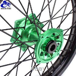 06-18 KX250F KX450F For Kawasaki 21+19 MX Wheel Rims Hubs Set KX 125 250 06-13