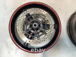 08-16 Honda CBR1000RR Front Rear Wheels Rims Rotors Sprocket Hub Black OEM