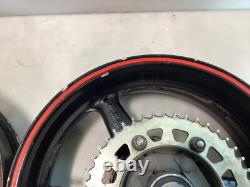 08-16 Honda CBR1000RR Front Rear Wheels Rims Rotors Sprocket Hub Black OEM