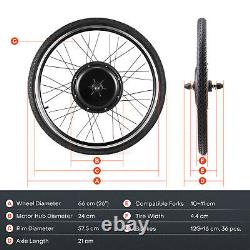1000With1500W Electric Bicycle Front/Rear Wheel + Tire E-Bike Conversion Motor Kit