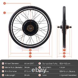 1000With1500W Electric Bicycle Front/Rear Wheel + Tire E-Bike Conversion Motor Kit