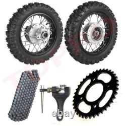 10 Front Rear Wheel 2.50-10 Tire Rim 2.5-10 For Honda CRF50 XR50 Yamaha TTR50