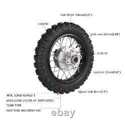 10 Front Rear Wheel 2.50-10 Tire Rim 2.5-10 For Honda CRF50 XR50 Yamaha TTR50