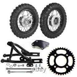 10 Front Rear Wheels 2.50-10 Tire Rim Swing Arm Kit Drum Brake For Honda CRF50