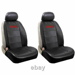 11pc GMC Front Rear All Weather Floor Mats Seat Covers Steering Wheel Cover Set