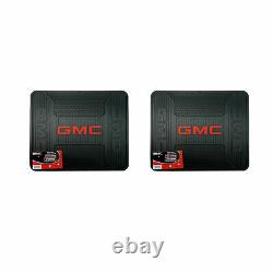 11pc GMC Front Rear All Weather Floor Mats Seat Covers Steering Wheel Cover Set