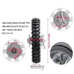 12''+10'' Front Rear Wheel Tire Rim Drum Brake Sprocket for KLX110 Kawasaki Bike