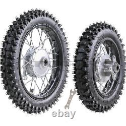 12 10 Wheels Front 60/100-12 Rear 80/100-10 Tire Rim For KLX110 DRZ110 TTR90