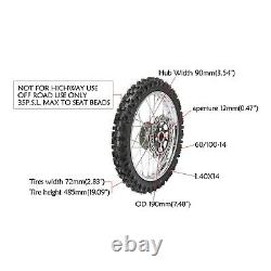 12'' & 14 Front Rear Rim Wheels Tire Disc Brake for Off-road KLX CRF Atomik SSR