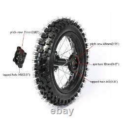 12mm Front 60/100-14 Rear 80/100-12 Tire Rim Wheel Pit Dirt Bike Motocross Razor