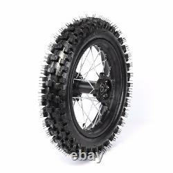 12mm Front 60/100-14 Rear 80/100-12 Tire Rim Wheel Pit Dirt Bike Motocross Razor