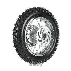 12mm Front 60/100-14+Rear 80/100-12 Wheel Rim Tires 110 125cc Dirt Bike SSR CRF