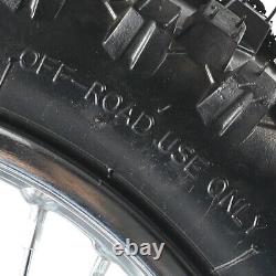 12mm Front 60/100-14+Rear 80/100-12 Wheel Rim Tires 110 125cc Dirt Bike SSR CRF