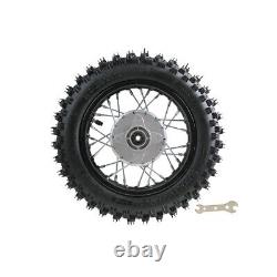 12mm Rear Wheel 80/100-10 3.00-10 Tire Rim Drum Brake PIT Bike 50cc 70 110cc