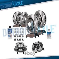 12pc Front & Rear Rotors Brake Pads Wheel Hub Bearings for LR3 Range Rover Sport