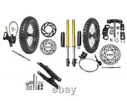 14 & 12 Front Rear Wheel Disc kit + Front Fork & Swing Arm for CRF50 70 KLX110