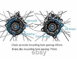 14 & 12 Front Rear Wheel Disc kit + Front Fork & Swing Arm for CRF50 70 KLX110