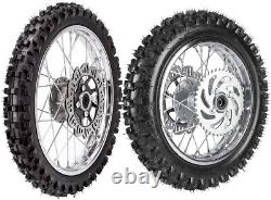 14 + 12 Wheels Front 60/100-14 Rear 80/100-12 Tire Rim Dirt Pit Bike SSR 125CC