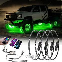 15.5 LED Wheel Ring Lights RGB Color Chasing Turn&Brake Signal Music Bluetooth