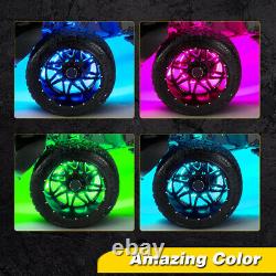 15.5 LED Wheel Ring Lights RGB Color Chasing Turn&Brake Signal Music Bluetooth