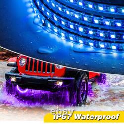 15.5 LED Wheel Ring Lights RGB Color Chasing Turn&Brake Signal Music Bluetooth