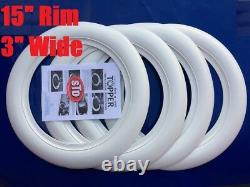15 wheels Tyre 3 wide whitewalls port a wall set pack of 4 west coast hot rod
