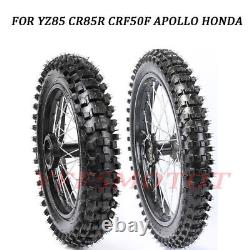 15mm 70/100-17 90/100-14 Front+Rear Wheel Rim Tire for CR85 CRF50 Coolster YZ KX