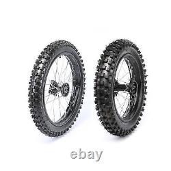 15mm 70/100-17 90/100-14 Front+Rear Wheel Rim Tire for CR85 CRF50 Coolster YZ KX