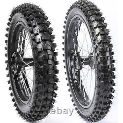 15mm 70/100-17 90/100-14 Front+Rear Wheel Rim Tire for CR85 CRF50 Coolster YZ KX