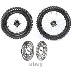 15mm 70/100-17+90/100-14 Tire Rim Disc Rotor For Pit Bike CR85/YZ85/KX85/RM85 80