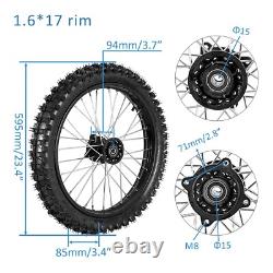 15mm 70/100-17+90/100-14 Tire Rim Disc Rotor For Pit Bike CR85/YZ85/KX85/RM85 80