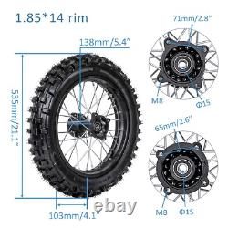 15mm 70/100-17+90/100-14 Tire Rim Disc Rotor For Pit Bike CR85/YZ85/KX85/RM85 80
