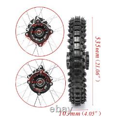 15mm 70/100-17+90/100-14 Tire Rim Disc Rotor For Pit Bike CR85/YZ85/KX85/RM85 80