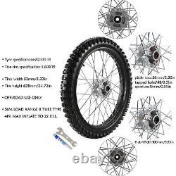 15mm 70/100-19 90/100-16 Tire Rim Wheel Assembly For Dirt Pit Bike Motocross