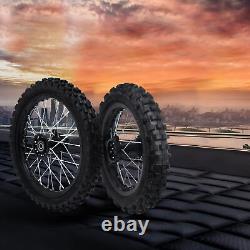 15mm Front 60/100-14 + Rear 80/100-12 WHEEL TIRE Rim For Honda CRF Dirt Pit Bike