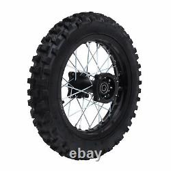 15mm Front 60/100-14 + Rear 80/100-12 WHEEL TIRE Rim For Honda CRF Dirt Pit Bike