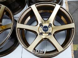 15x8 Bronze Rims Wheels 4x100 Toyota Corolla Mini Cooper Civic Prelude Accord