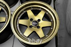 15x8 Wheels Miata Mini Cooper Integra Civic Accord Cobalt Corolla Jetta Rims (4)