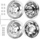 16 8-Lug Stainless Steel Wheel Simulators 4pc for Ford E350/E450