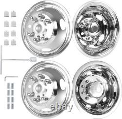 16 8-Lug Stainless Steel Wheel Simulators 4pc for Ford E350/E450