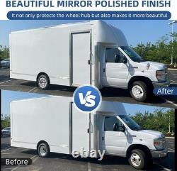 16 8-Lug Stainless Steel Wheel Simulators 4pc for Ford E350/E450