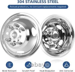 16 8-Lug Stainless Steel Wheel Simulators 4pc for Ford E350/E450